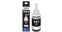 REFIL DE TINTA EPSON PRETO - T664 T664120 L110/L200/L210/L355/L555/L395 - 70ML ORIGINAL